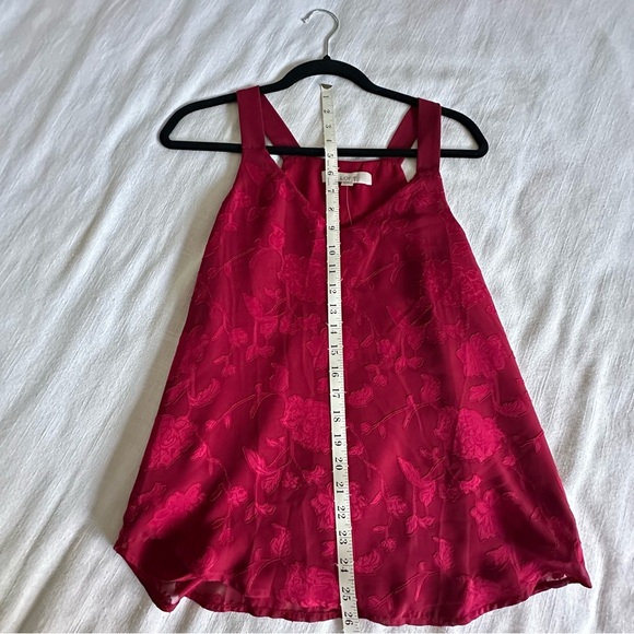 LOFT Top Womens Extra Small XS Red Floral Tank Camisole Party Feminine New $54 - Picture 4 of 8